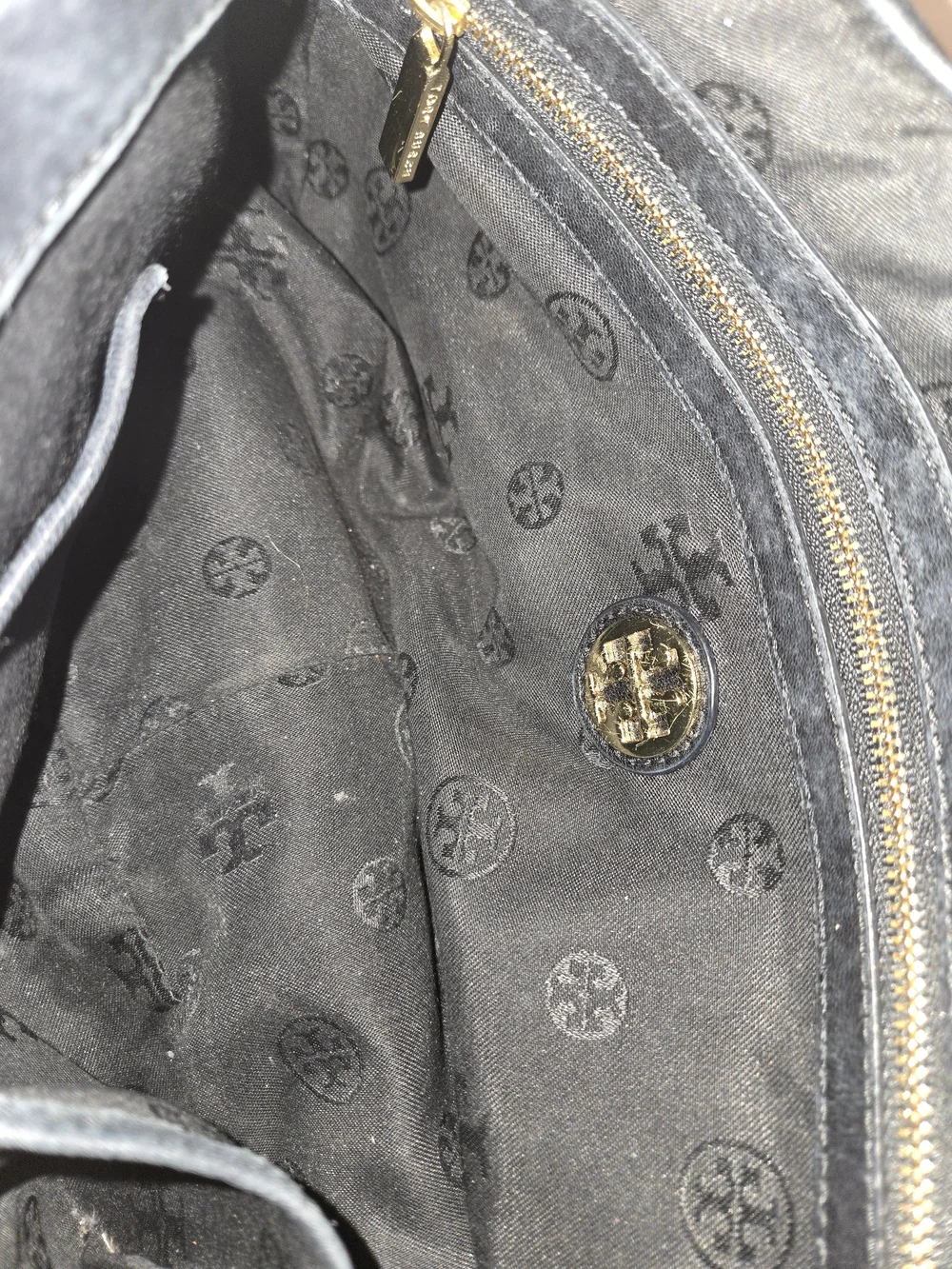 Tory Burch Black Quilted Chain-Shoulder Satchel
